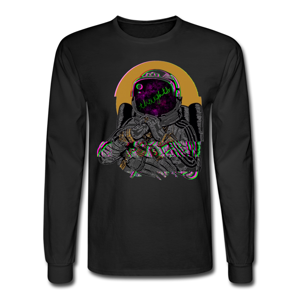 My Thoughts Long Sleeve Tee - black