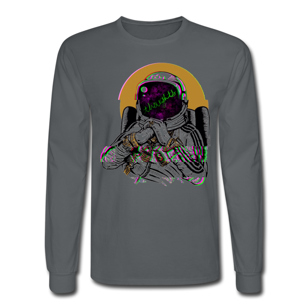 My Thoughts Long Sleeve Tee - charcoal