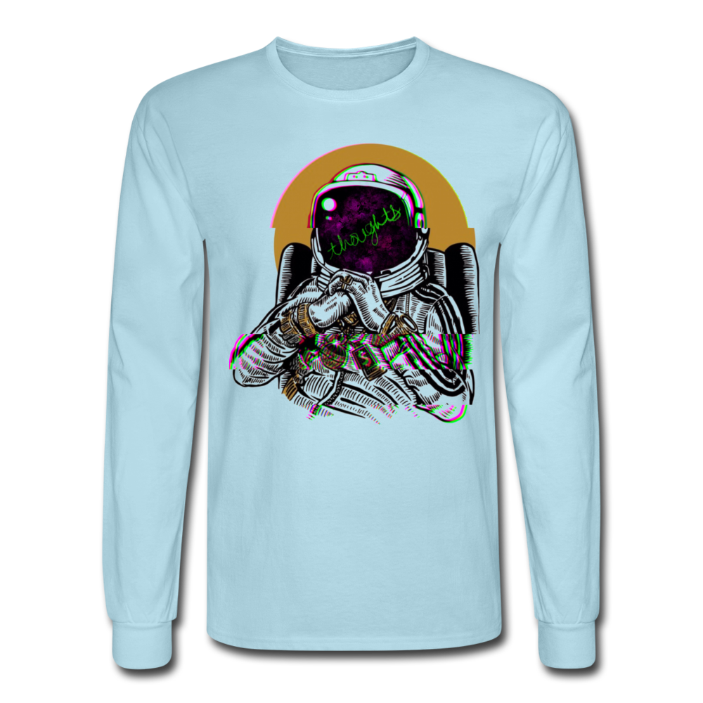My Thoughts Long Sleeve Tee - powder blue