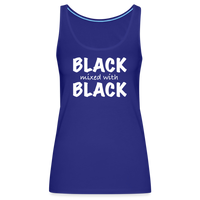Black with Black Tank - royal blue