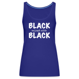 Black with Black Tank - royal blue