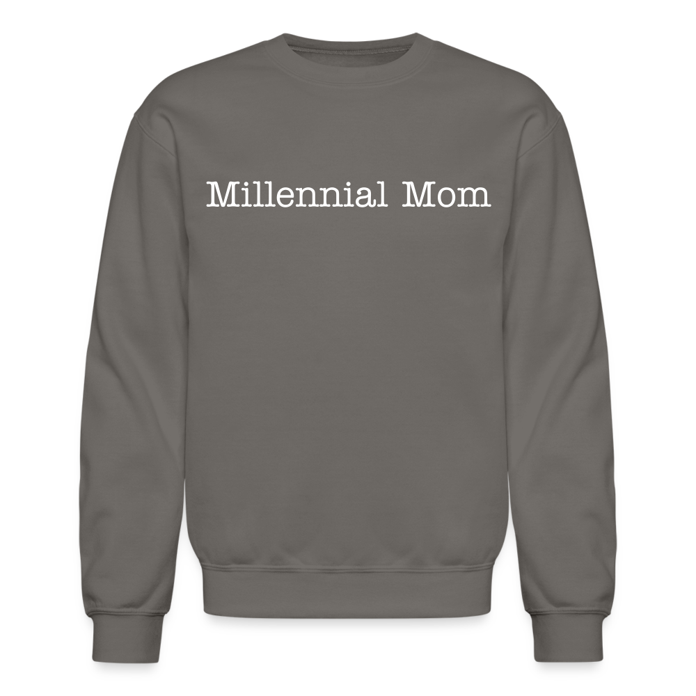 Millennial Mom Sweatshirt - asphalt gray