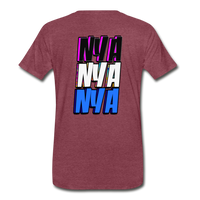 NYA Back Logo Tee - heather burgundy