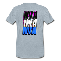 NYA Back Logo Tee - heather ice blue