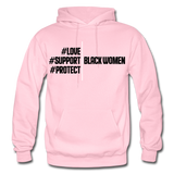 Support Black Women Hoodie - light pink
