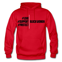 Support Black Women Hoodie - red