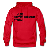 Support Black Women Hoodie - red
