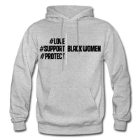 Support Black Women Hoodie - heather gray