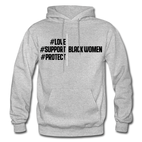 Support Black Women Hoodie - heather gray