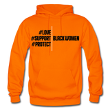 Support Black Women Hoodie - orange