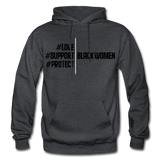 Support Black Women Hoodie - charcoal grey