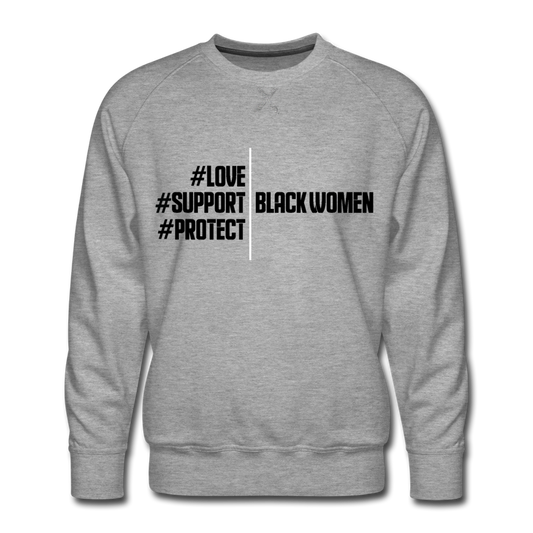 Support Black Women Crewneck - heather grey