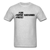 Support Black Women Tee - heather gray