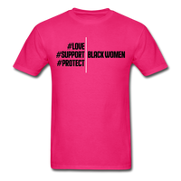 Support Black Women Tee - fuchsia