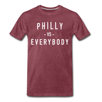 Philly VS Everybody Tee - heather burgundy