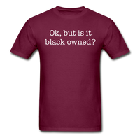 Black Owned Tee - burgundy