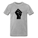 Large BLM Fist T-Shirt - heather gray