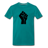 Large BLM Fist T-Shirt - teal