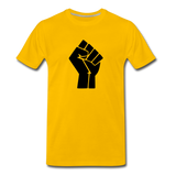 Large BLM Fist T-Shirt - sun yellow