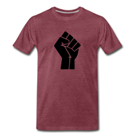 Large BLM Fist T-Shirt - heather burgundy
