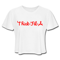 Thick-Fil-A Crop Top - white