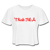 Thick-Fil-A Crop Top - white