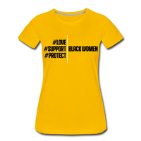 Support Black Women Ladies Tee - sun yellow