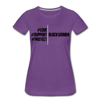 Support Black Women Ladies Tee - purple