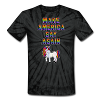 Make America gay again tie dye tee - spider black