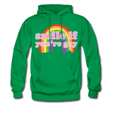 Smile if you're gay Hoodie - kelly green