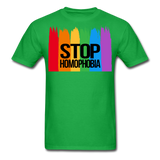 Stop homophobia - bright green