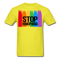 Stop homophobia - yellow