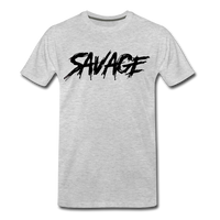 Savage Logo T-Shirt - heather gray