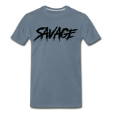 Savage Logo T-Shirt - steel blue