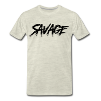 Savage Logo T-Shirt - heather oatmeal