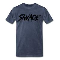 Savage Logo T-Shirt - heather blue