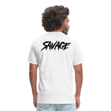 Back Logo Savage Tee - white