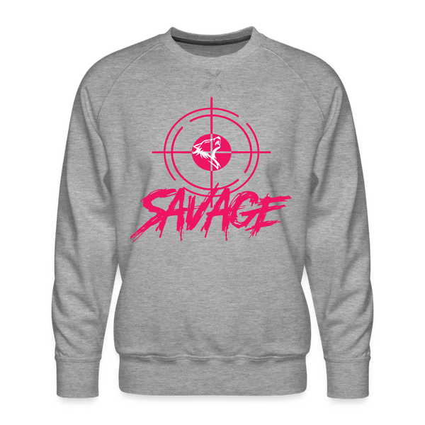 Savage Pink Sweatshirt - heather grey